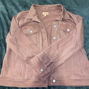 EVRI blush/mauve denim jacket 2X